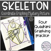 Halloween Math Skeleton Coordinate Graphing Picture