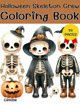 Preview of Halloween Skeleton Crew (CR0058) Coloring Book,Page,Activities,Family,Children