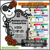Halloween Skeleton Multiplicative Comparison Task Cards CC