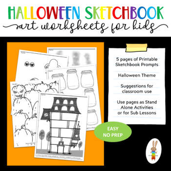Preview of Halloween Sketchbook Prompts