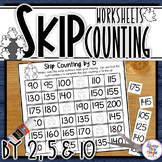 Halloween Skip Counting by 2, 5 and 10 - worksheet pack
