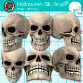 Halloween Skull Clipart: 12 Spooky Realistic Skull Clip Ar