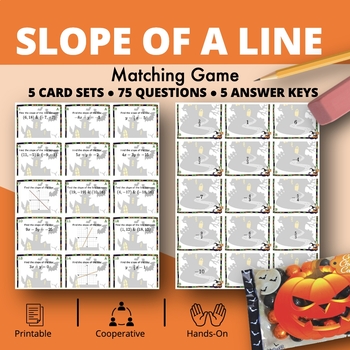 Preview of Halloween: Slope of a Line Matching Game