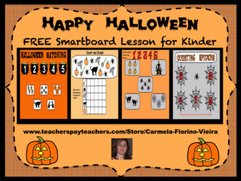 Preview of Halloween Smartboard FREEBIE for Kinder