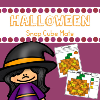 Preview of Halloween Snap Cube Mats and Task Cards