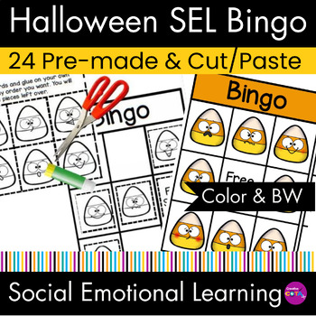 Preview of Occupational Therapy Halloween Bingo Games Social Emotional Learning Skills