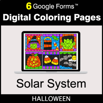 Preview of Halloween: Solar System - Google Forms | Digital Coloring Pages