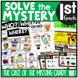 Halloween Solve the Mystery Math & ELA Task Card Activity 