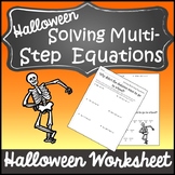Halloween Algebra 1 and 2 Halloween Activity {Halloween Algebra Worksheet}