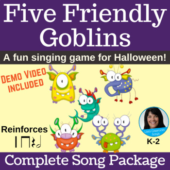 Preview of Halloween Song & Activity | Goblin Song | mp3s, PDF, SMART, Video