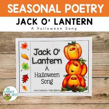 Preview of Halloween Song Book Freebie: Jack O' Lantern
