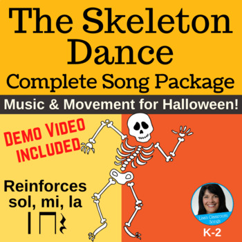 Preview of Halloween Song & Dance | Skeleton Song | mp3s, PDF, SMART, Video