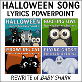 Halloween Song Lyrics PowerPoint for Baby Shark