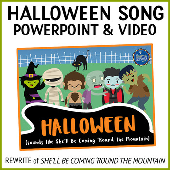 Preview of Halloween Song PowerPoint and Music Video