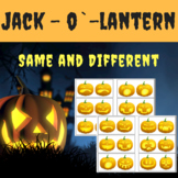 Halloween Sorting Activity Jack-o`-lantern Same and Differ