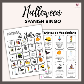 Preview of Halloween Spanish BINGO for Speech Therapy