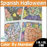 Spanish Color By Number Halloween