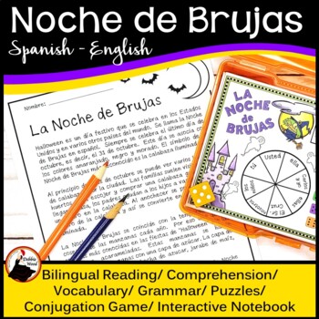 Preview of Halloween Spanish - La Noche de Brujas - Present Tense Conjugation Practice
