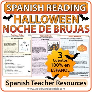 Preview of Halloween - Spanish Reading Passages and Worksheets