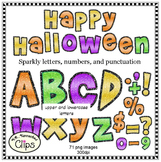 Halloween Sparkly Letters and Numbers
