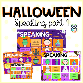 Preview of Halloween - Speaking A2 + B1