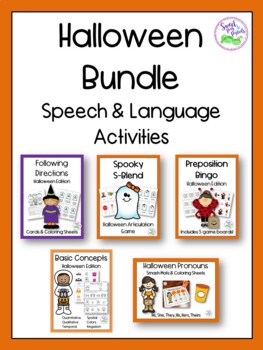 Preview of Halloween Speech & Language Activities Bundle