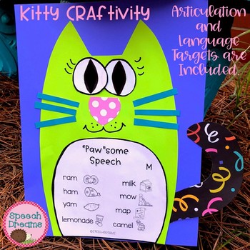 Preview of Halloween Speech Language Therapy Craft: Adjectives Action Verbs