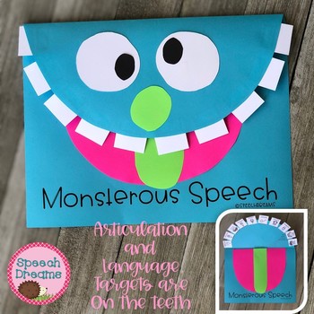 Preview of Halloween Speech Language Therapy Craft Monster with Pronouns