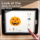 Halloween Speech Therapy Activities AAC Core Word Digital 