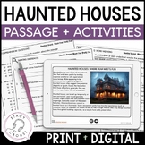 Halloween Speech Therapy Activities Haunted Houses Passage