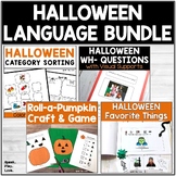 Halloween Speech Therapy Activities - Sorting - Pumpkin Cr