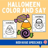 Halloween Speech Therapy Coloring Worksheets - Articulatio