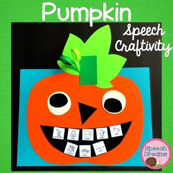 Preview of Halloween Speech Therapy Craft Activity: Pumpkin Articulation and Language goals