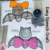 Halloween Speech Therapy Craft Bat: Action Verbs Homonyms 