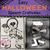Halloween Speech Therapy Craft: Mummy and Skeleton Articulation