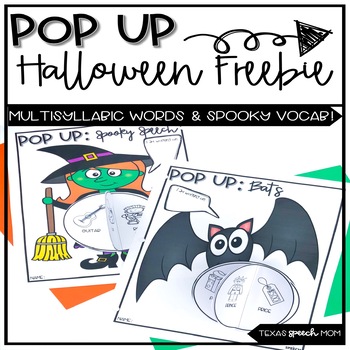 Preview of Halloween Speech Therapy Pop Up Craft: Articulation and Language
