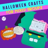 Halloween Speech Therapy Crafts for Mixed Groups with a Pu