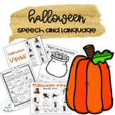 Halloween Speech Therapy--activities and adapted book