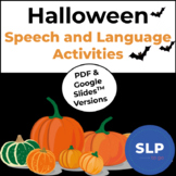 Halloween Speech and Language Activities