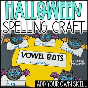 Preview of Halloween Spelling or Phonics Activity with Editable Title