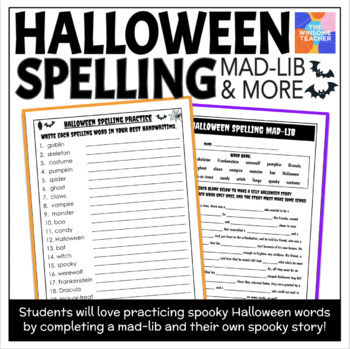 Halloween Bundle - Mad Lib, Word Search, Crossword Puzzle by Teacher  Teamwork