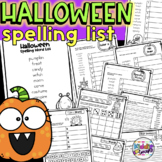 Halloween Spelling List and Worksheets