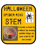 Halloween Spider Ring STEM activity with simple materials