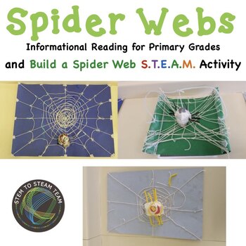 Preview of Halloween Spider Webs Nonfiction Text and Make a Web  STEM Challenge