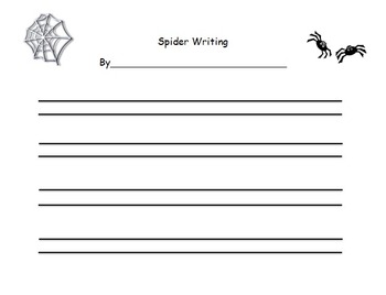 Preview of Halloween Spider Writing Paper