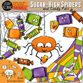 Halloween Clip Art: Spiders and Candy Pals