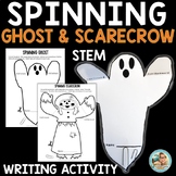 Halloween STEM Spinning Ghost Craft | Scarecrow FALL Activities