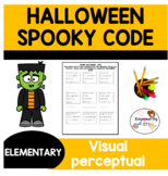Halloween Spooky Code find the missing letters to unscramb
