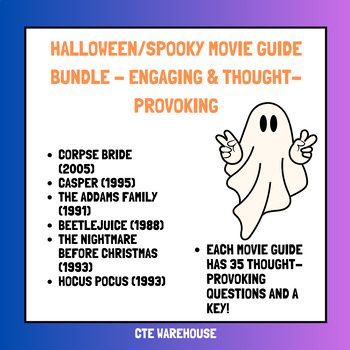 Preview of Halloween/Spooky Movie Guide Bundle - Engaging & Thought-Provoking!