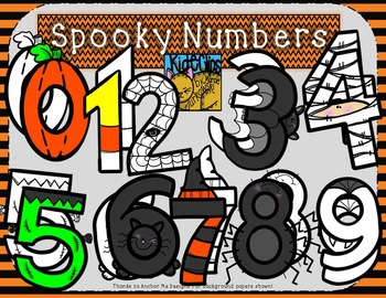 Preview of Halloween Spooky Number Clip Art by Kid-E-Clips Personal Commercial